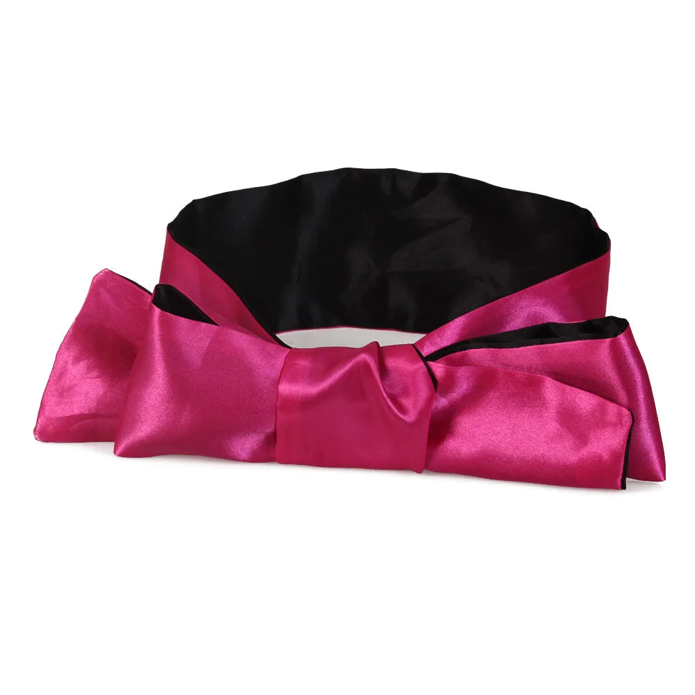 Satin Silk Sleep Eyes Mask Sexy For Women Eye Cover Cute Blindfold Silk Ribbon Surprise Gift Sex Games Set Couple Love Cosplay