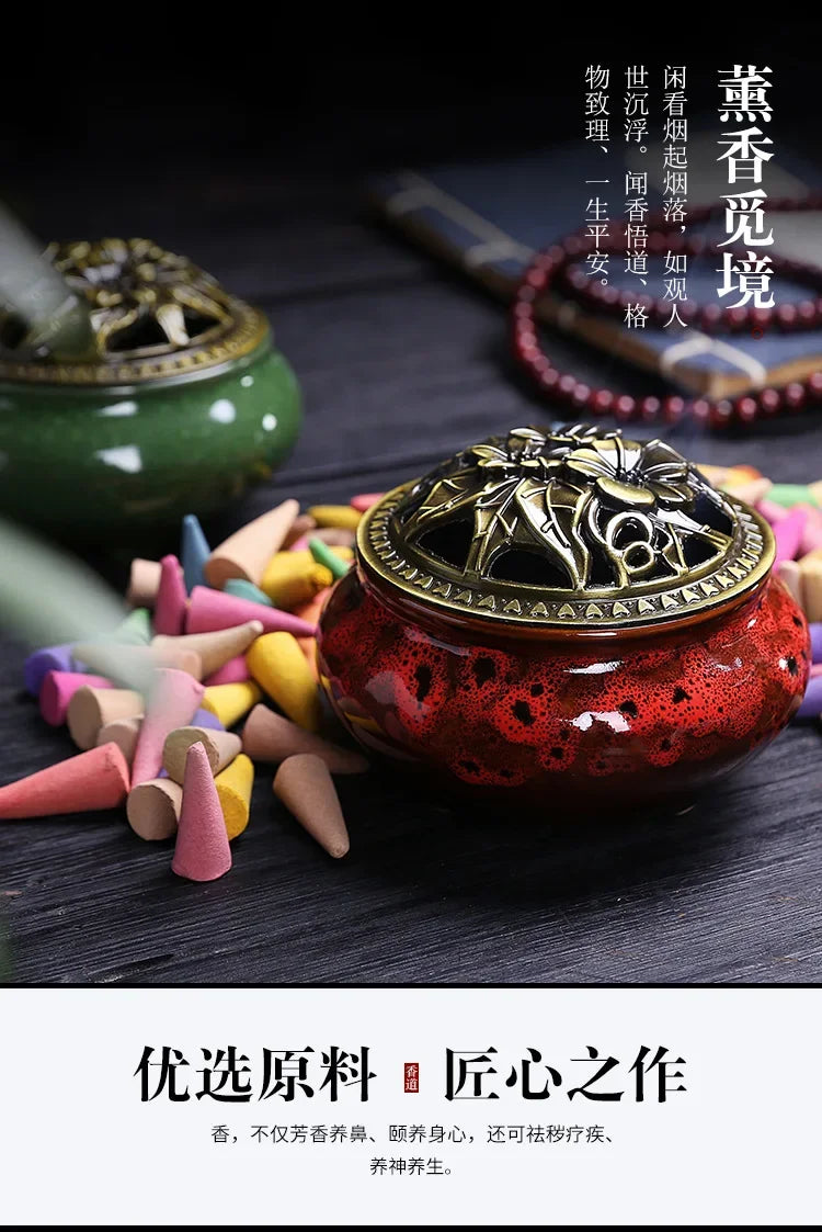 60Pcs Scented Incense Cones Anxiety Relief Fragrance Incense Cones Natural Scents Cones for Meditation Relaxation Sandalwood
