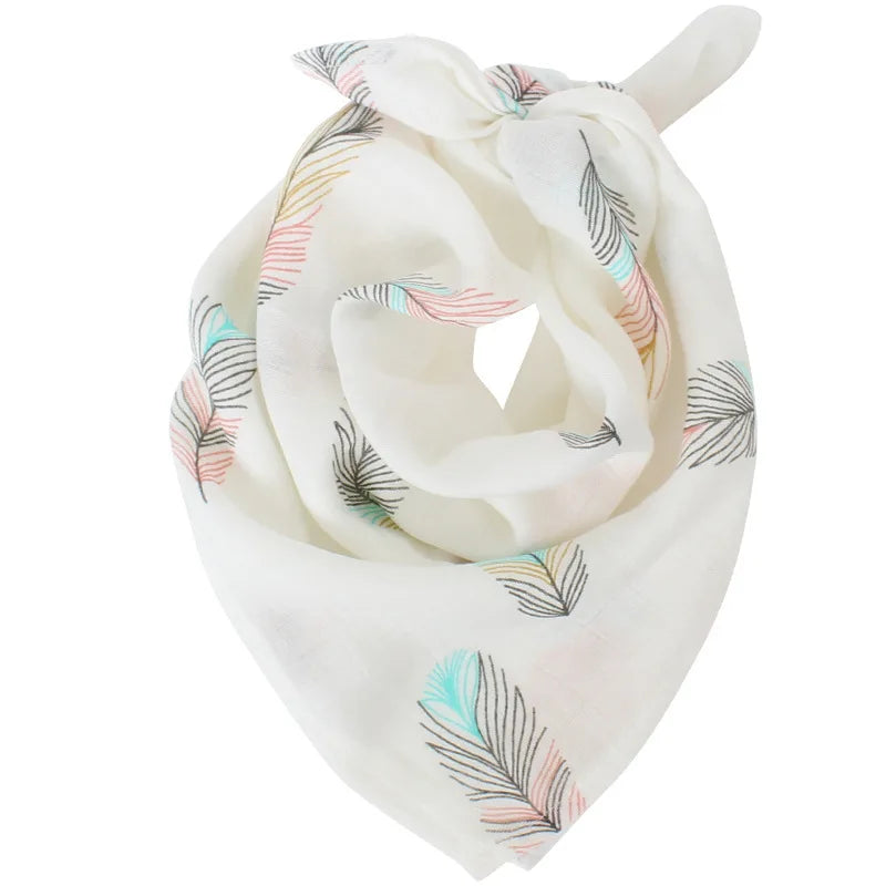 Organic Cotton/Bamboo Cotton Muslin Swaddles Wrap Burpy Towel Scarf Bibs Muslin Baby Blankets Newborn Diaper Pielucha 60*60cm