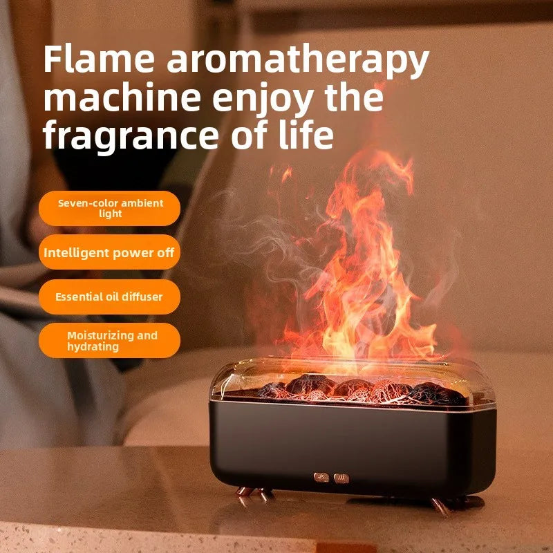 Aroma Diffuser Volcanic Lava Night Light Aroma Diffuser Home Bedroom Sprayer Desktop Flame Humidifier