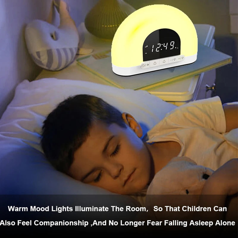 Wake Up Light Alarm Clock With Intelligent Night Light Digital Wake Up Light Workday Alarm Clock Sunrise/Sunset Smart Life
