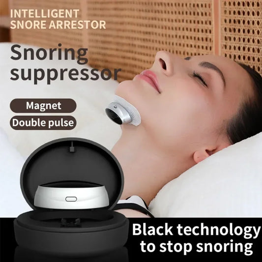 Smart Electric Anti Snoring Device Portable Sleep Apnea Improve Dual Pulse Snore Stopper Throat Muscle Stimulator Sleep Aid Tool