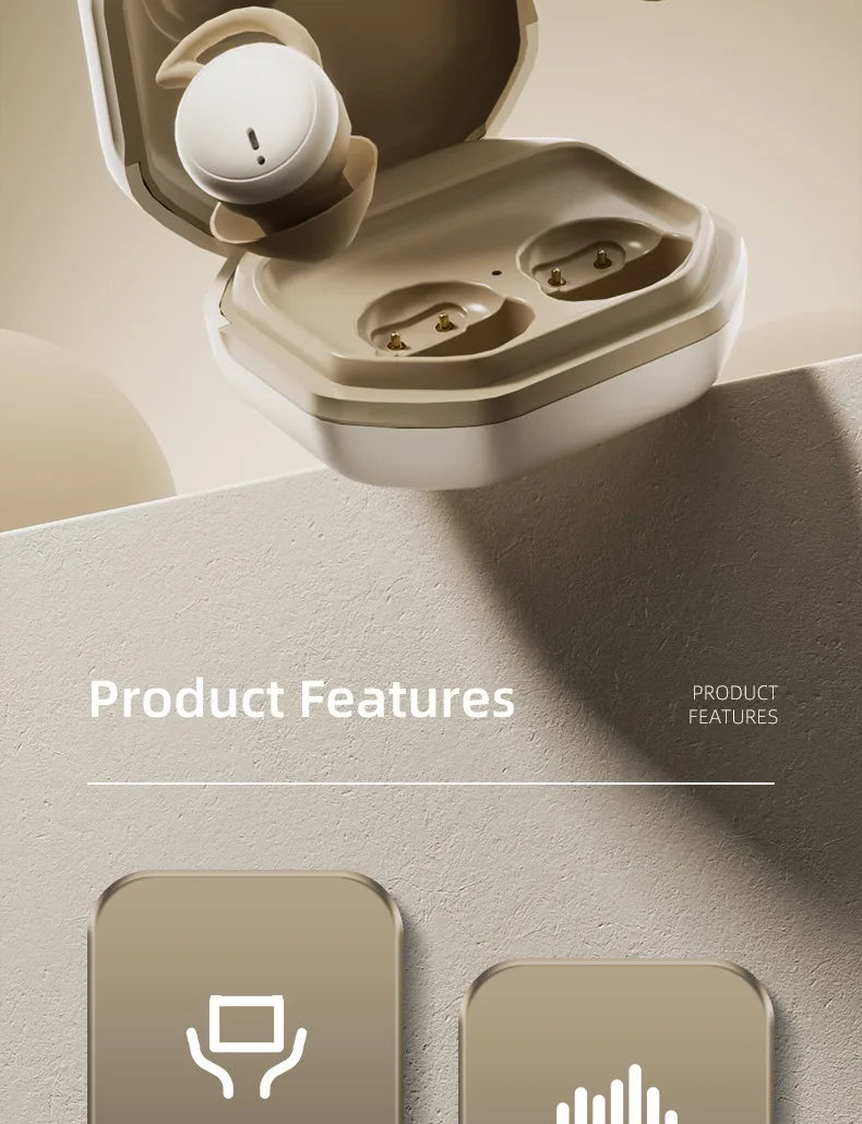 Sleep Earbuds in-Ear Earphones for Sleeping with 3 Sizes Ultra-Light Soft Silicone Noise Isolating Headphone Perfect for Sleep