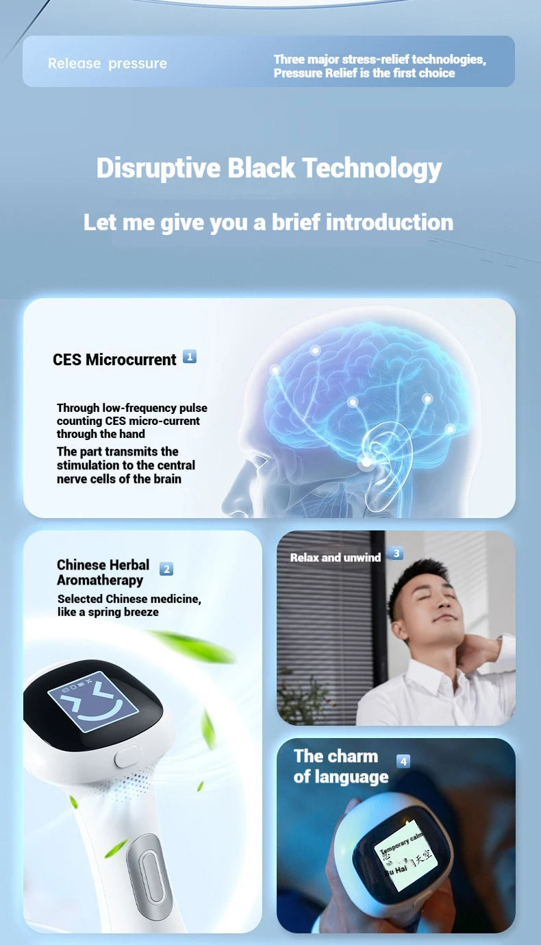 AI Smart Sleep Aid Handheld Microcurrent Sleep Relief Device  for Fast Sleep