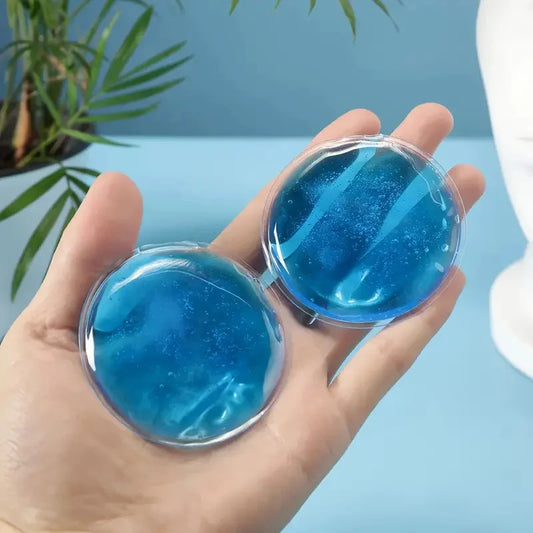 1pc Round Reusable Ice Cold Hot Gel Pack Cooling Eye Pads For Eye Care & Relaxation